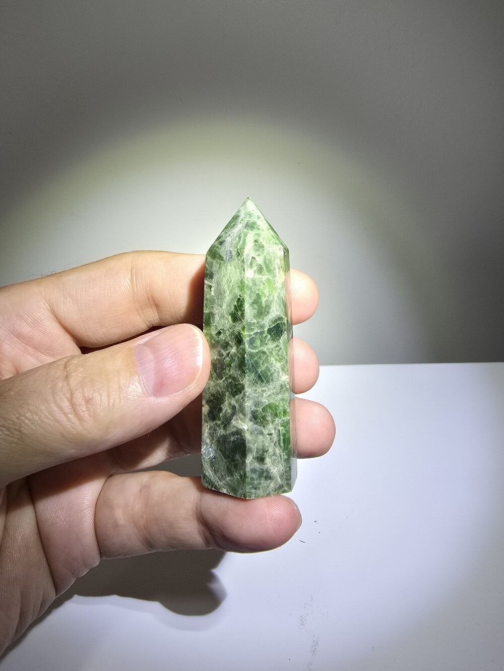Chrome Diopside Crystal Tower #F